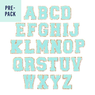 Mint Full Alphabet Varsity Letter Patches Pre Pack