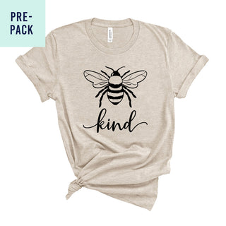 Heather Natural Bee Kind T-Shirt Pre-Pack