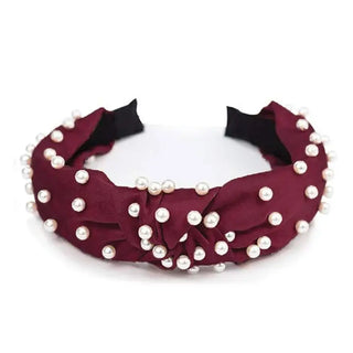 Paige Satin Headband Elegant Hair Accessory for Women Gift #MNA2405 - Berry - Fashion Headband - Women’s