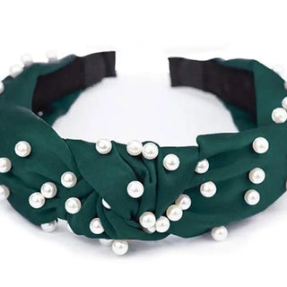Paige Satin Headband Elegant Hair Accessory for Women Gift #MNA2405 - Green - Fashion Headband - Women’s
