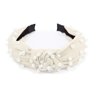 Paige Satin Headband Elegant Hair Accessory for Women Gift #MNA2405 - Creme - Fashion Headband - Women’s