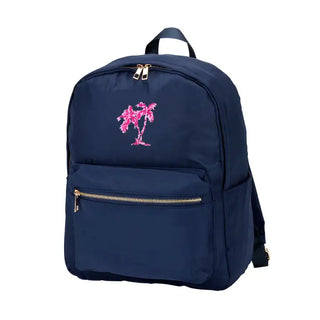Palm Tree Charlie Backpack Tropical School Travel Water Resistant Bag #M364VL-PALMS - Navy - Backpack - Women’s