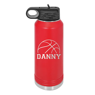 Personalized Basketball Design Water Bottle #LWB32-BASKET-PERS