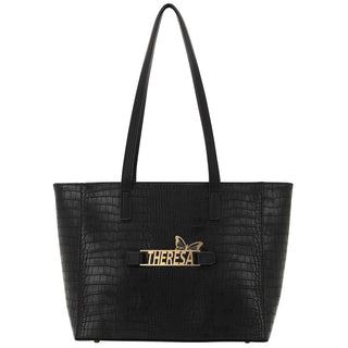 Personalized Black Crocodile Purse Crossbody Everyday Handbag #MG700-BLKCROC-PERS - Tote Bag - Women’s