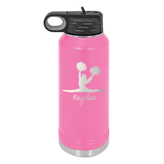 Personalized Cheer Design Water Bottle #LWB32-CHEER-PERS