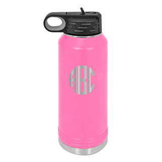 Personalized Circle Initials Water Bottle #LWB32-CIRC-PERS