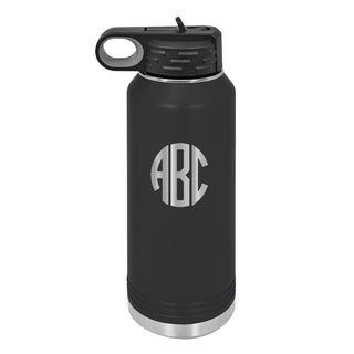 Personalized Circle Initials Water Bottle #LWB32-CIRC-PERS