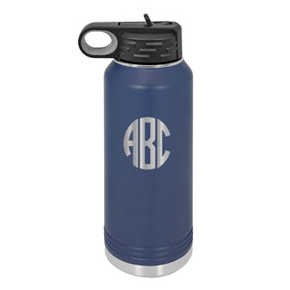 Personalized Circle Initials Water Bottle #LWB32-CIRC-PERS