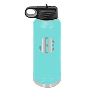 Personalized Circle Initials Water Bottle #LWB32-CIRC-PERS