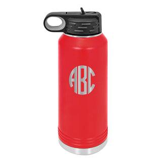 Personalized Circle Initials Water Bottle #LWB32-CIRC-PERS