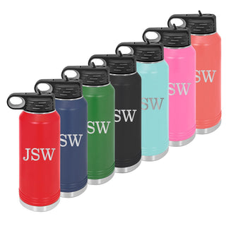 Personalized Classic Male Initials Water Bottle #LWB32-CLASSIC3-PERS