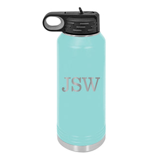 Personalized Classic Male Initials Water Bottle #LWB32-CLASSIC3-PERS