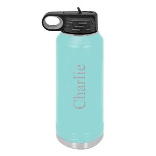 Water Bottle with Classic Text