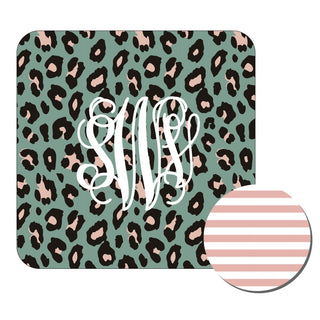 Personalized Green Leopard Desk Set