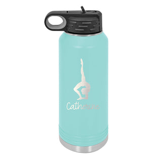 Water Bottle with Gymnastics Design