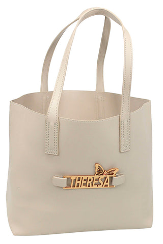 Personalized Large Taupe Tote Everyday Handbag #MG892T-PERS - Tote Bag - Women’s