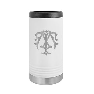 Personalized Monogram Chic Slim Can Beverage Holder-White