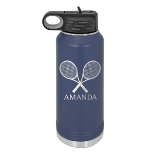 Water Bottle with Tennis Design
