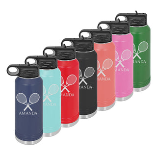 Water Bottle with Tennis Design