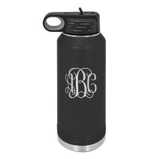 Personalized Vine Initials Water Bottle #LWB32-VINE-PERS