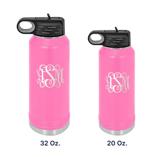 Personalized Vine Initials Water Bottle #LWB32-VINE-PERS