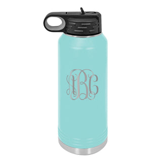 Personalized Vine Initials Water Bottle #LWB32-VINE-PERS