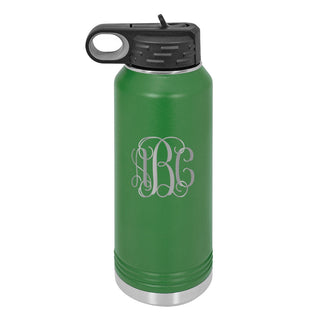 Personalized Vine Initials Water Bottle #LWB32-VINE-PERS