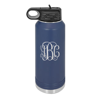 Personalized Vine Initials Water Bottle #LWB32-VINE-PERS