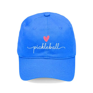 Pickleball Heart Embroidered Hat Cute Court Baseball Cap for Women #M190VL-AQ-HRTPICK - Blue - Baseball Cap - Women’s