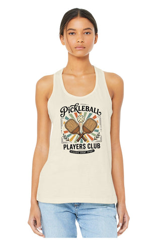 Pickleball Players Club Tank Top Racerback Shirt Player Gift #TT6008-PPC - Screen Printed T-Shirt - Women’s