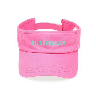 Pickleballer Visor Embroidered Pickleball Sun Visor Unisex #M195VL-PBALLER - Hot Pink - Baseball Cap - Women’s