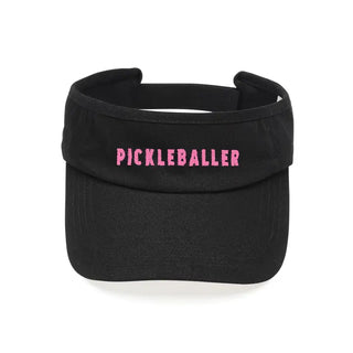 Pickleballer Visor Embroidered Pickleball Sun Visor Unisex #M195VL-PBALLER - Black - Baseball Cap - Women’s