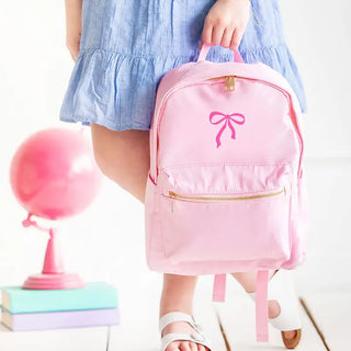 Pink Bow Charlie Backpack Cute School Travel Water Resistant Book Bag #M364VL-PK-PKBOW - Backpack - Women’s