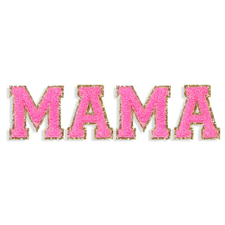 Pink & Gold Varsity Single Letter Chenille Patch #ABC-PK - Patch