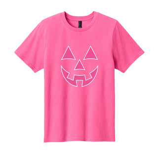 Pink Jack-O Lantern Girls Halloween Cute Pumpkin T-Shirt Graphic Tee #TSY54-JACKPINK - Shirt - Kids