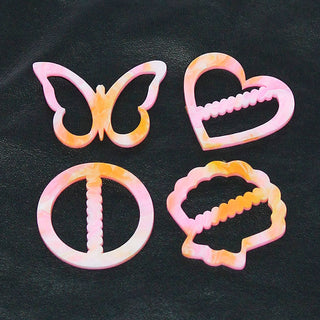 Pink Marble Shirt Clips & Scarf Clips Set | Viv&Lou® Set of 4 pc #ACSR4-PKMARB - scarf clip