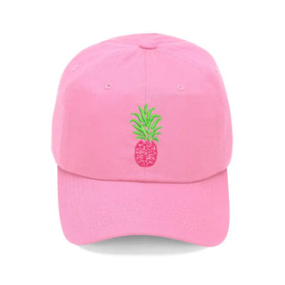 Pink Pineapple Baseball Cap for Beach Vacations Lake Days and Summer Fun #M190VL-PINE - Light Pink - Baseball Cap