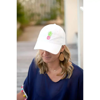 Pink Pineapple Baseball Cap for Beach Vacations Lake Days and Summer Fun #M190VL-PINE - Baseball Cap - Women’s