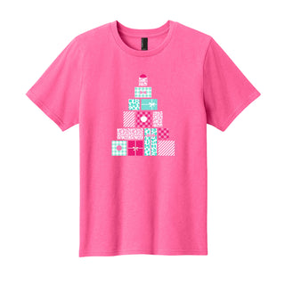Pink Stacked Christmas Gifts Kids T-Shirt Graphic Tee for Boys & Girls #TSY54-PRESNEW - Shirt - Kids