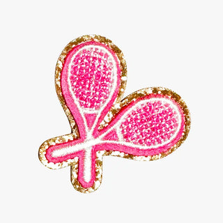 Pink Tennis Racket Patch #P23-PKTEN - Patch