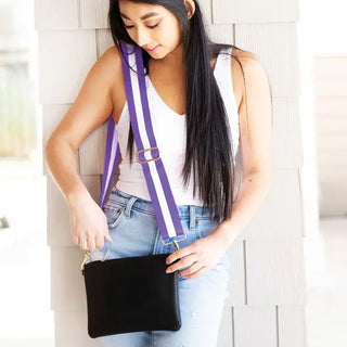 Purple Stripe Crossbody Strap #MNA109VL-STPUR - Bag Strap - Women’s