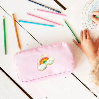 Rainbow With Gold Sequin Trim Patch #P23-RAIN - Patch