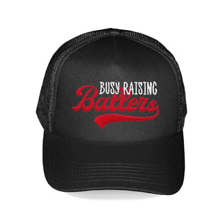 Raising Ballers Trucker Hat Sports Mom Mesh Cap for Women #M197VL-BALLERS - Black - Baseball Cap - Women’s