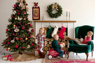 Red Buffalo Check Initial Christmas Ornament Pre-Pack