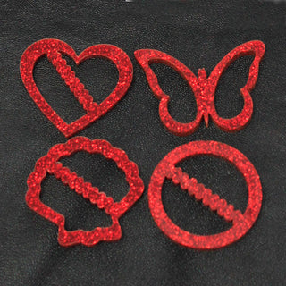 Red Glitter Shirt Clips & Scarf Clips Set | Viv&Lou® Set of 4 pc #ACSR4-REDGLIT - scarf clip