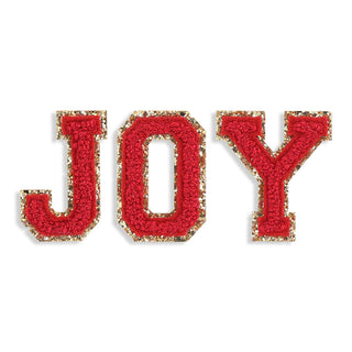 Red & Gold Varsity Single Letter Chenille Patch #ABC-RED