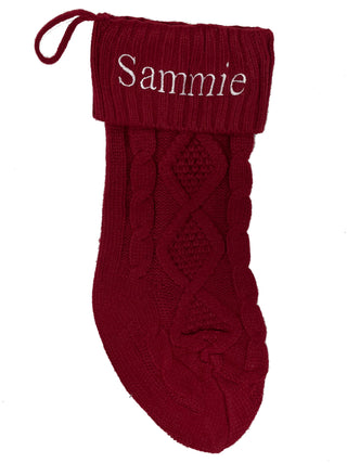 Red Knit Stocking #M911-RED
