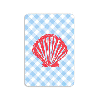 Red Seashell Keepsake Necklace Card #VLJC-1357SV-RSHELL - Keepsake Coin/Token