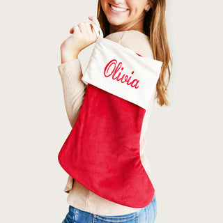 Red Velvet Stocking #M903VL-RED - Holiday Stocking
