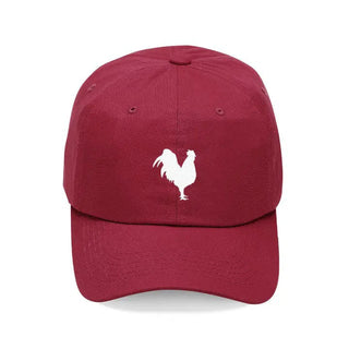 Rooster Baseball Cap Farm Country Hat for Men Women #M190VL-BLK-ROOST - Garnet - Baseball Cap - Women’s